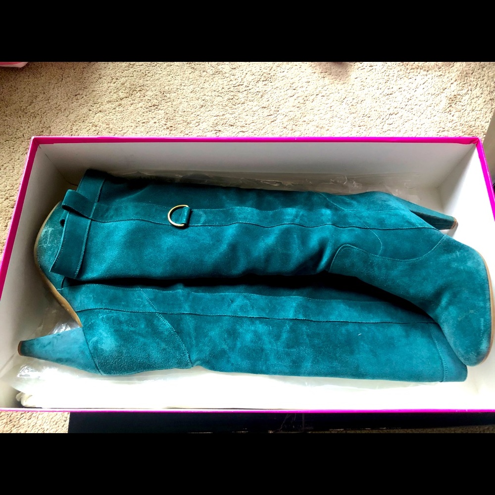 Fornarina teal suede boots